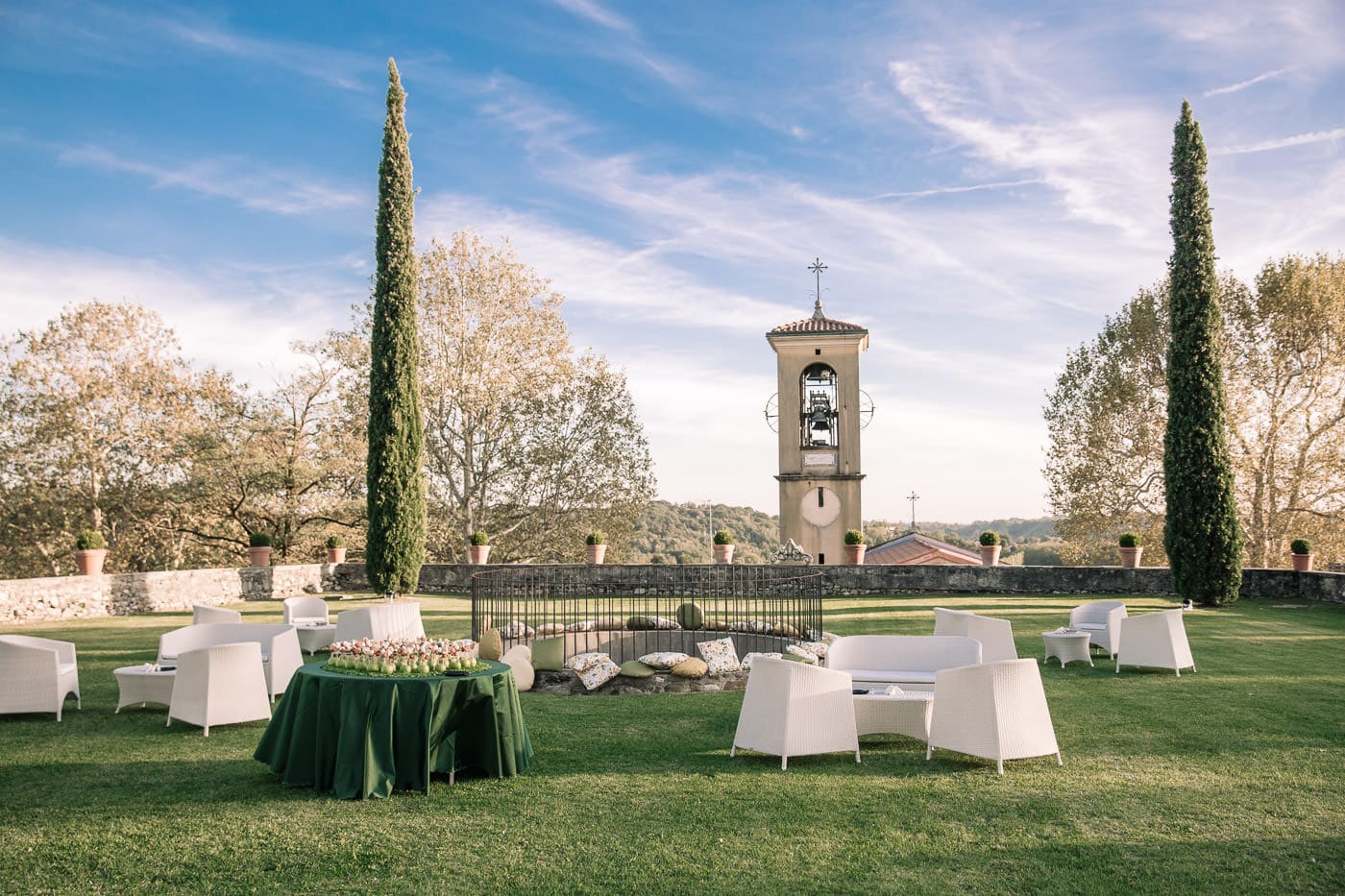 giardino allestito castello durini