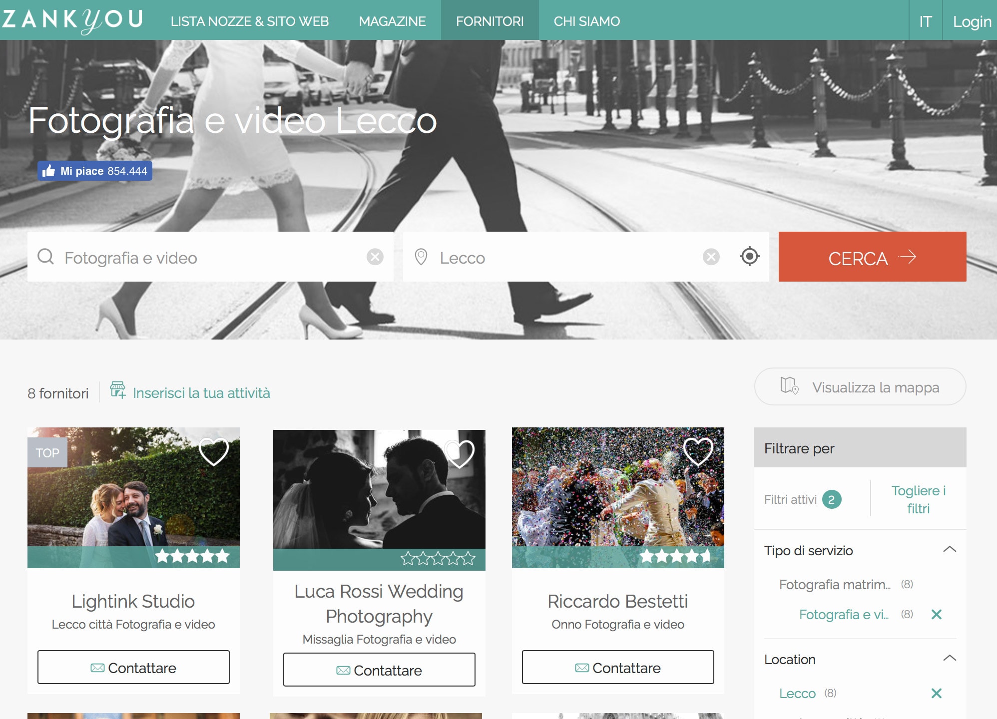 ricerca online fotografo matrimonio lecco