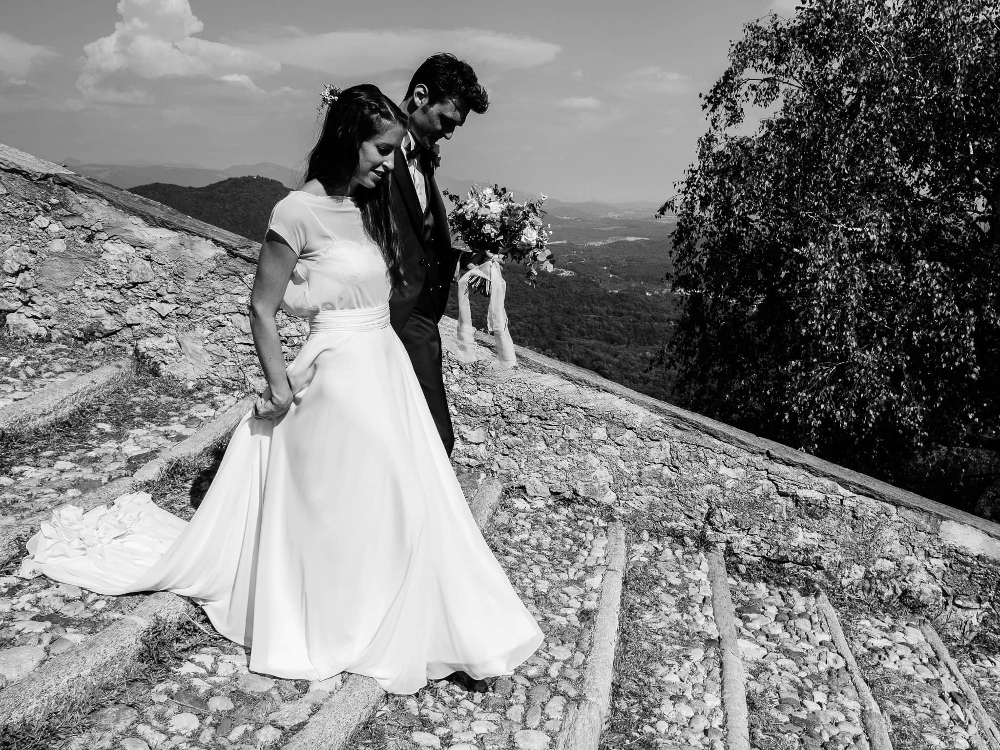 ritratti sposi reportage chiesa sacro monte varese